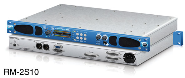 SONIFEX RM-2S10 REFERENCE MONITOR UNIT 1U rack, 2x LED meters, 10x stereo inputs, analogue or AES