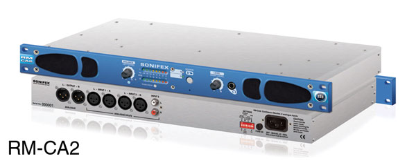 SONIFEX RM-CA2 CONFIDENCE MONITOR 1U rack, 2x LED meters, 2x analogue stereo inputs