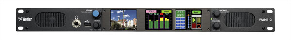 WOHLER IVAM1-3 AUDIO VIDEO MONITOR 16-channel, 3G-SDI/AES3/analogue, 5W RMS per side, 1U