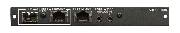 WOHLER OPT-DANTE ANLG UPGRADE OPTION 64-channel Dante input, with analogue inputs