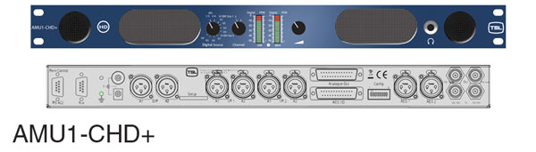 TSL AMU1-CHD+ MONITORING UNIT 1U rackmount, loudspeakers, 2x26-LED meters, 2 st, 2x AES, SDI in