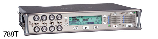SOUND DEVICES 788T PORTABLE RECORDER For compact flash, 8x channel, with hard drive, time code