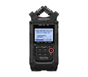 ZOOM H4n PRO HANDY RECORDER Portable, X/Y mics, SD card slot, 4-track