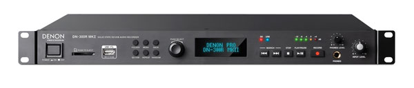 DENON DN-300R MKII RECORDER SD, SDHC, USB, WAV, MP3, balanced/unbalanced I/O, 1U