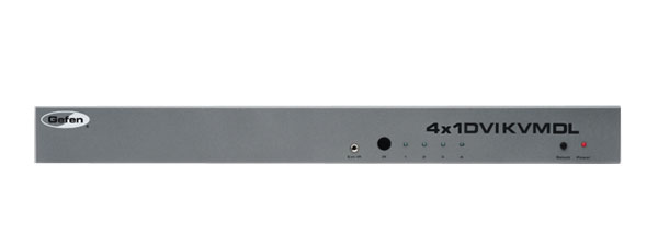 GEFEN EXT-DVIKVM-441DL KVM SWITCHER 4x1, Dual link DVI-D, USB2.0, audio, IR or RS232 rem control