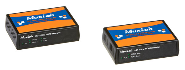 MUXLAB 500716 VIDEO EXTENDER Kit, 3G-SDI to HDMI over Cat5e/6, 150m reach
