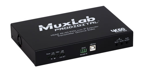 MUXLAB 500760-TX-KVM VIDEO EXTENDER Transmitter, HDMI over IP, 4K/60, 100m reach