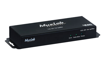MUXLAB 500718 VIDEO SPLITTER 1x6 splitter, 12G-SDI, 4K/60Hz
