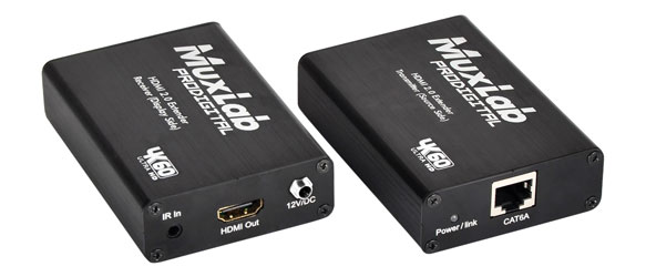 MUXLAB 500409 VIDEO EXTENDER Kit, HDMI 2.0 over Cat6a/7, 4K/60, 30m reach
