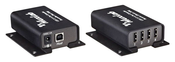 MUXLAB 500072 USB EXTENDER 4-port, USB 2.0, 480Mbps, 100m reach