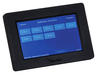 MUXLAB 500817 TOUCH CONTROL PANEL 5-inch LCD, TCP/IP/UDP/Telnet/RS232/IR, PoE, black