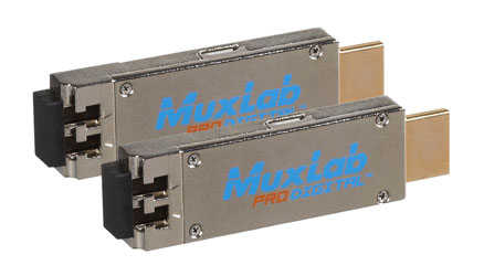 MUXLAB 500461 VIDEO EXTENDER Kit, HDMI 1.4 over OM3 fibre, 4K/30, 300m reach