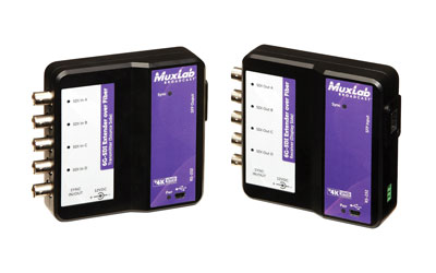 MUXLAB 500732-SM80 VIDEO EXTENDER Kit, 6G-SDI over SM fibre, RS232, 80km reach
