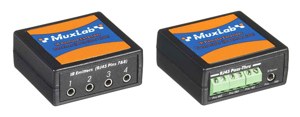 MUXLAB 500600 INFRARED EXTENDER KIT Over Cat5e/6, 4-source, audio/video, 670m reach