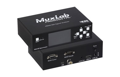 MUXLAB 500831 SIGNAL ANALYSER Portable, SD/HD/3G/SDI, up to HDMI 2.0, 3inch LCD display