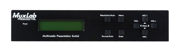 MUXLAB 500435 HDMI/HDBT MULTIMEDIA SWITCHER 5x1, HDCP, 3x HDMI, 2x VGA, RS232, IR