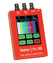 LYNX PTG 1802 TESTOR LITE 3G PATTERN GENERATOR Video and audio, 3G/HD/SD-SDI, 2x BNC + BNC sync out
