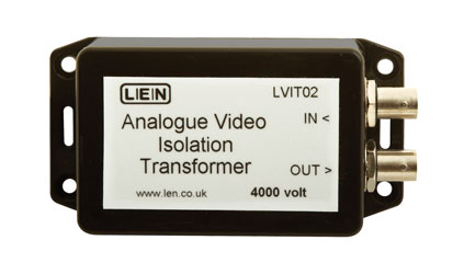 LEN LVIT02 Video-Isolationsübertrager analog, Durchbruchspannung von 4000V DC, 2x BNC