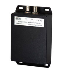 LEN LVIT03 Video-Isolationsübertrager analog, Durchbruchspannung von 100V DC, 2x BNC, feuerfest