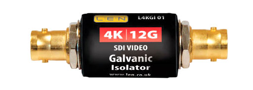 LEN L4KGI01 VIDEO ISOLATOR Galvanischer Video-und Erdungspfad-Isolator, Inline-Gehäuse 4K/12G UHD SDI