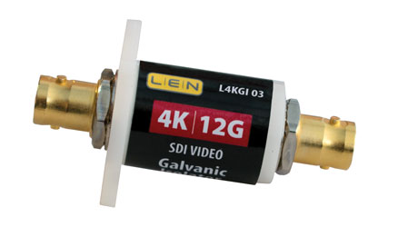 LEN L4KGI03 VIDEO ISOLATOR Galvanischer Video-und Erdungspfad-Isolator, Hochspannung, 4K/12G UHD SDI