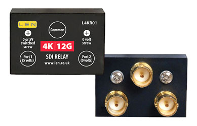 LEN L4KR01 VIDEO RELAY 2x1, Umschalter, 3x BNC, 4K/12G UHD SDI