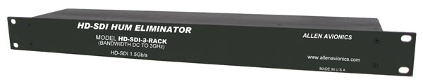 ALLEN AVIONICS HD-SDI-3R VIDEO GROUND LOOP HUM ELIMINATOR SD / HD 1.5G 3 channel, rackmount