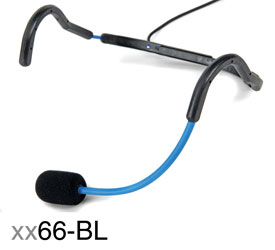 TRANTEC HM-66 (X66-BL) MICROPHONE Headworn, aerobics, supercardioid, mini XLR4, blue