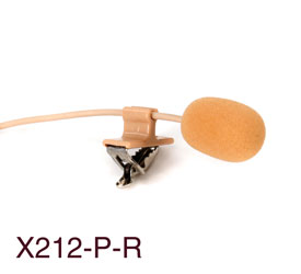 TRANTEC X212-P-R MICROPHONE Lapel, 40Hz-18kHz, for radiomic, 12dB pad, mini XLR4, pink