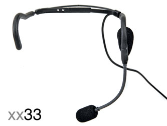 TRANTEC HM-33 (X33) MICROPHONE Headworn, sports, 20Hz-16kHz, mini XLR4, black