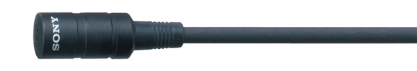 SONY ECM-77BMP MICROPHONE Lapel, omni-directional, 3.5mm screw jack connector, black