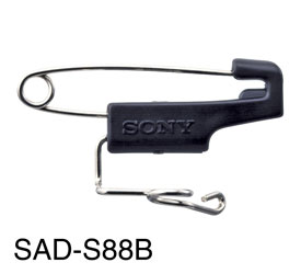 SONY SAD-S88B MICROPHONE CLIP For 1x ECM-88 series, safety-pin style, horizontal, black