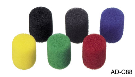 SONY AD-C88 WINDSHIELD SET For ECM-88 series microphones, 2x red, black, grey, blue, yellow, green