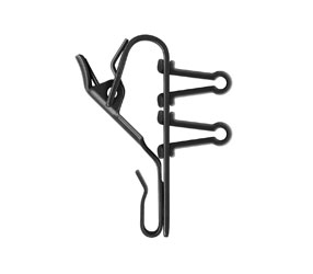 SENNHEISER MZQ 02 MICROPHONE CLIP For MKE 2, MKE 2-5, ME102, tieclip style, dual clip, black