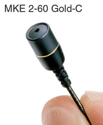 SENNHEISER MKE 2-60 GOLD-C MICROPHONE CAPSULE Condenser, miniature, K6 or K6-P body required