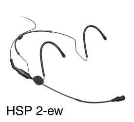 SENNHEISER HSP 2-EW MICROPHONE Headworn, electret, omni, 3.5mm jack, for EW G3/G4 Tx, black