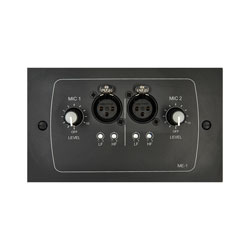 CLOUD ME-1B INPUT PLATE 2x XLR3F mic in, balanced, level controls, adjustable LF/HF, black