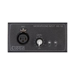CLOUD ME-1MB INPUT PLATE 1x XLR3F mic in, balanced, level control, adjustable LF/HF, black