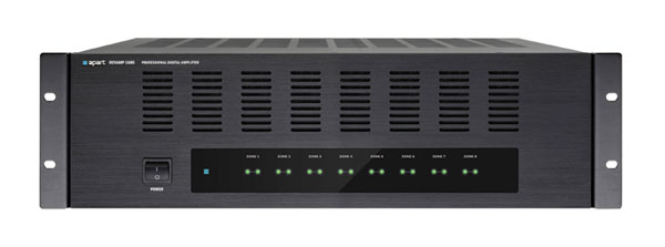 APART REVAMP1680 POWER AMPLIFIER 16x 80W/4, 8x 2ch in, 2x 2ch bus in/out, unbalanced, auto on, 3U