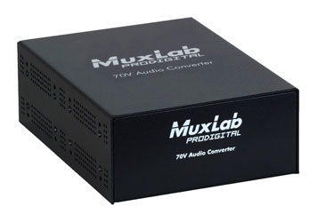MUXLAB 500755-70V AUDIO AMPLIFIER 4ohm to 70V convertor