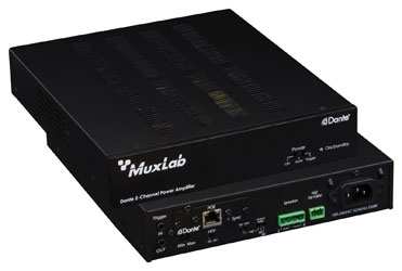 MUXLAB 500553 AUDIO AMPLIFIER 240W, 2-channel, Dante input