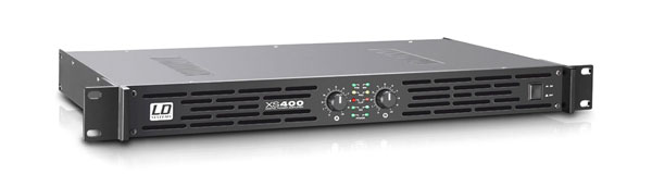 LD SYSTEMS XS 400 POWER AMPLIFIER Class D, 2x 200W/4, bridging facility, 1U