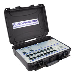AUDIOPRESSBOX APB-320 C-USB PRESS SPLITTER Portable, USB-C, active, 3x20, battery/mains, black