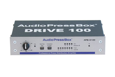 AUDIOPRESSBOX APB-D100 PRESS SPLITTER DRIVE UNIT Active, portable, 1x line in, 2x Exp. out