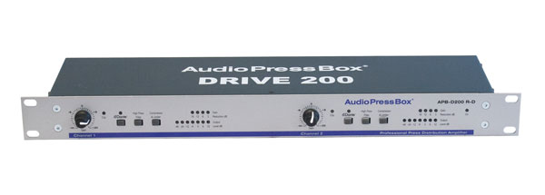 AUDIOPRESSBOX APB-D200 R-D PRESS SPLITTER DRIVE UNIT 1U, 2x line/Dante in, 4x Exp. out