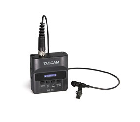 TASCAM DR-10L PORTABLE RECORDER With lavalier microphone, for microSD card, black