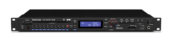 TASCAM CD-400UDAB MEDIA PLAYER CD, USB, SD, Bluetooth, DAB+/FM, 1U rackmount