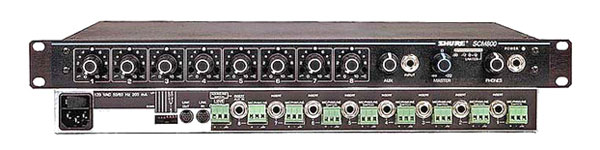 SHURE SCM800E MIXER Eight microphone inputs, 1U