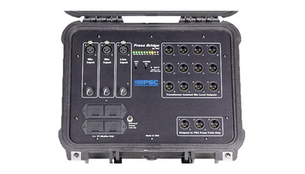 PSC PRESS BRIDGE CONFERENCE SPLITTER Audio, 2x microphone, 1x line in, 12x XLR out, -40dBu