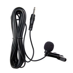 AMPETRONIC EM1.2 MICROPHONE Tie-clip, electret, omni-directional, mono 3.5mm jack connector, black